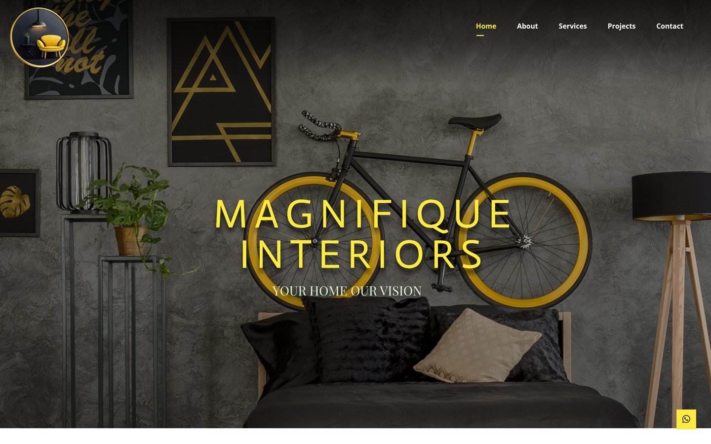 Magnifique Interiors website screenshot